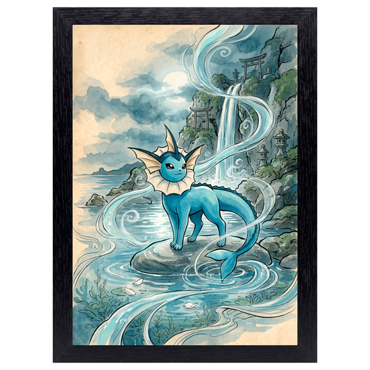 Cuadro Vaporeon – Pokémon · Ilustración Japonesa