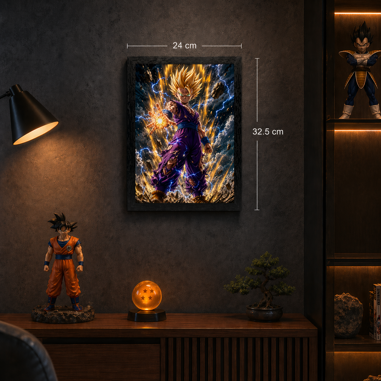 Cuadro Gohan SSJ2 – Dragon Ball · Holográfico