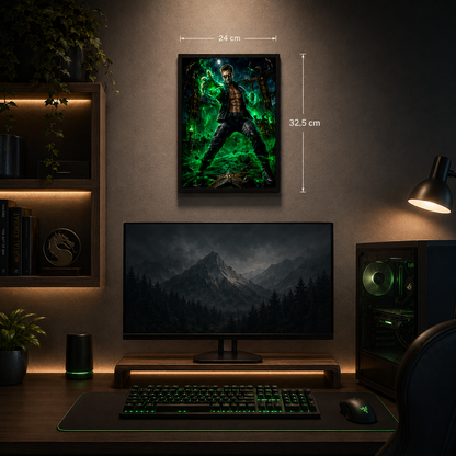 Cuadro Johnny Cage – Mortal Kombat · Holográfico