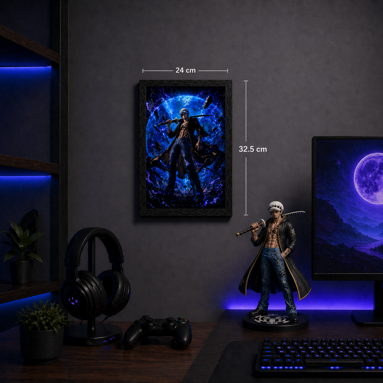 Cuadro Trafalgar Law – One Piece · Holográfico