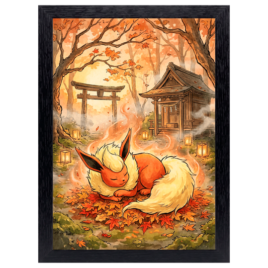 Cuadro Flareon – Pokémon · Ilustración Japonesa