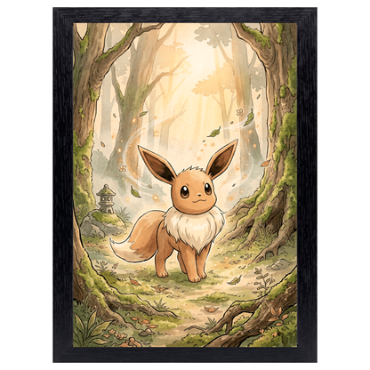 Cuadro Eevee – Pokémon · Ilustración Japonesa