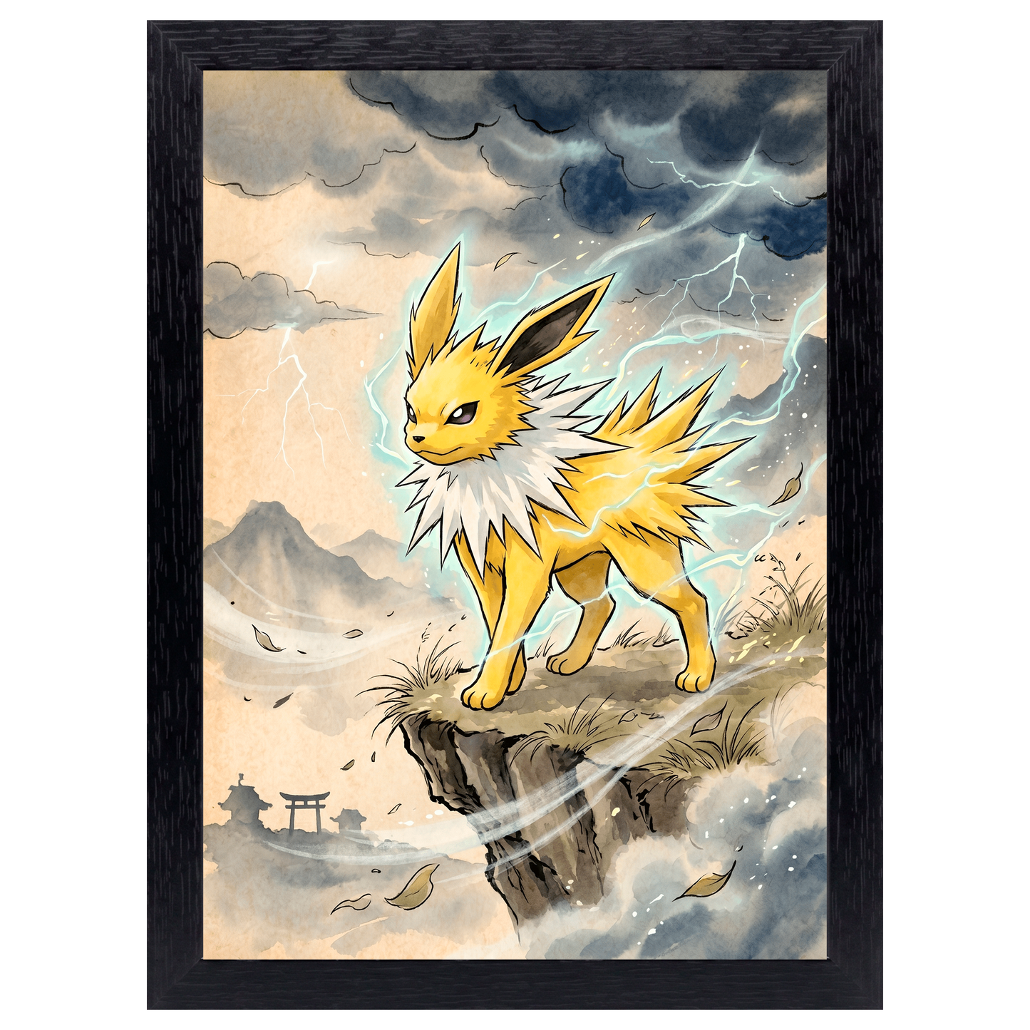 Cuadro Jolteon – Pokémon · Ilustración Japonesa