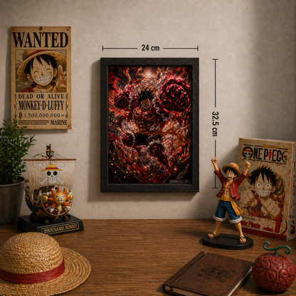 Cuadro Luffy Gear 4 – One Piece · Holográfico