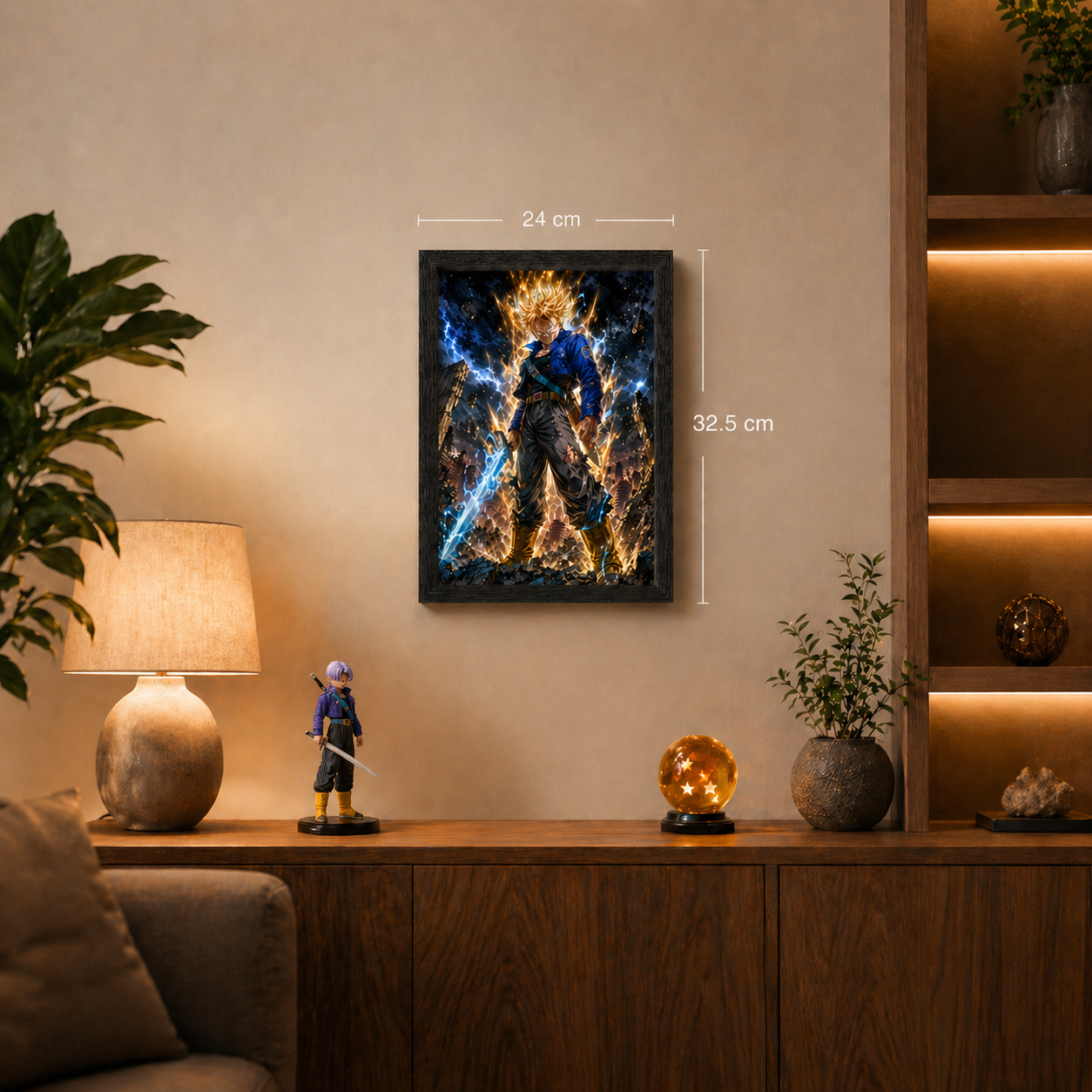 Cuadro Trunks del Futuro – Dragon Ball · Holográfico
