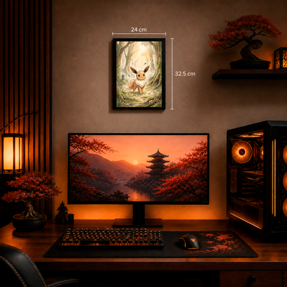 Cuadro Eevee – Pokémon · Ilustración Japonesa