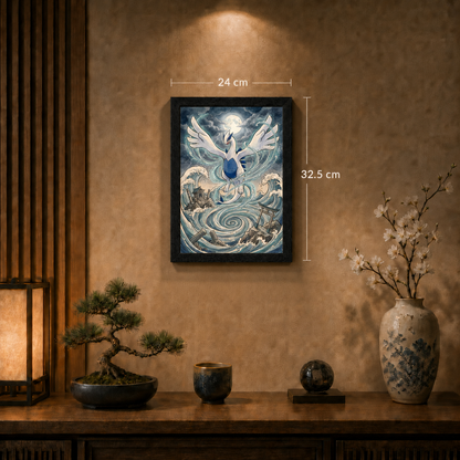 Cuadro Lugia – Pokémon · Ilustración Japonesa