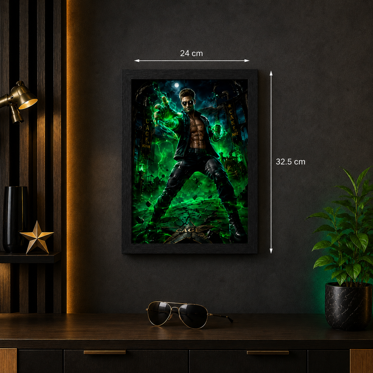 Cuadro Johnny Cage – Mortal Kombat · Holográfico