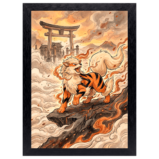 Cuadro Arcanine – Pokémon · Ilustración Japonesa