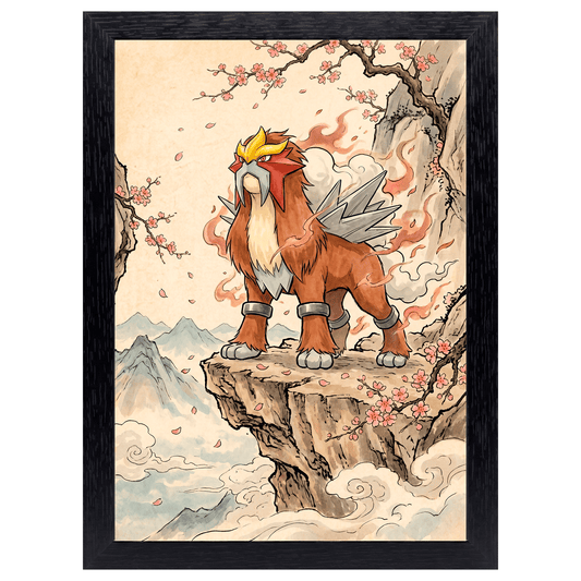 Cuadro Entei – Pokémon · Ilustración Japonesa