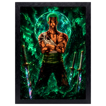 Cuadro Zoro – One Piece · Holográfico