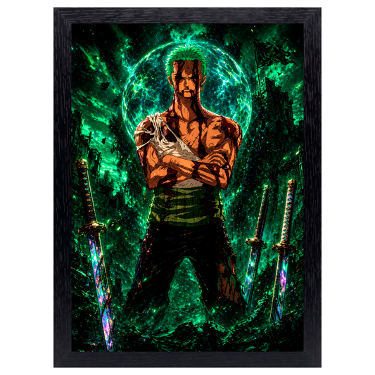 Cuadro Zoro – One Piece · Holográfico