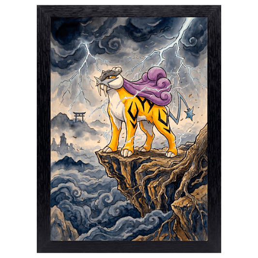 Cuadro Raikou – Pokémon · Ilustración Japonesa