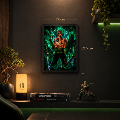 Cuadro Zoro – One Piece · Holográfico