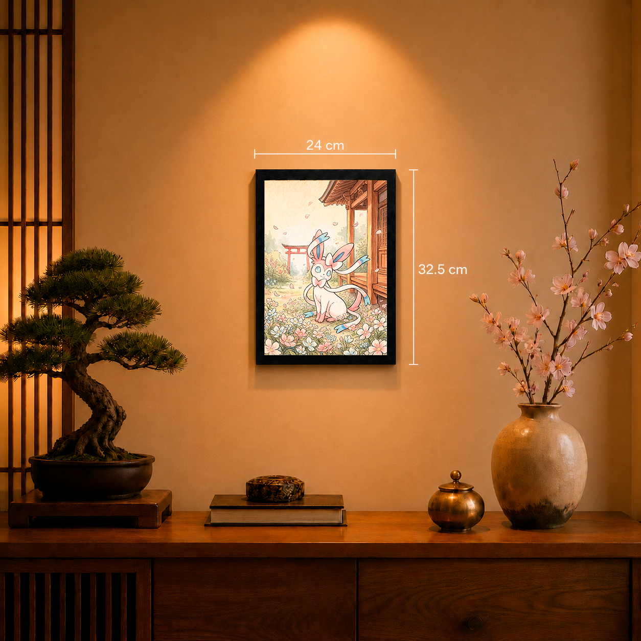 Cuadro Sylveon – Pokémon · Ilustración Japonesa