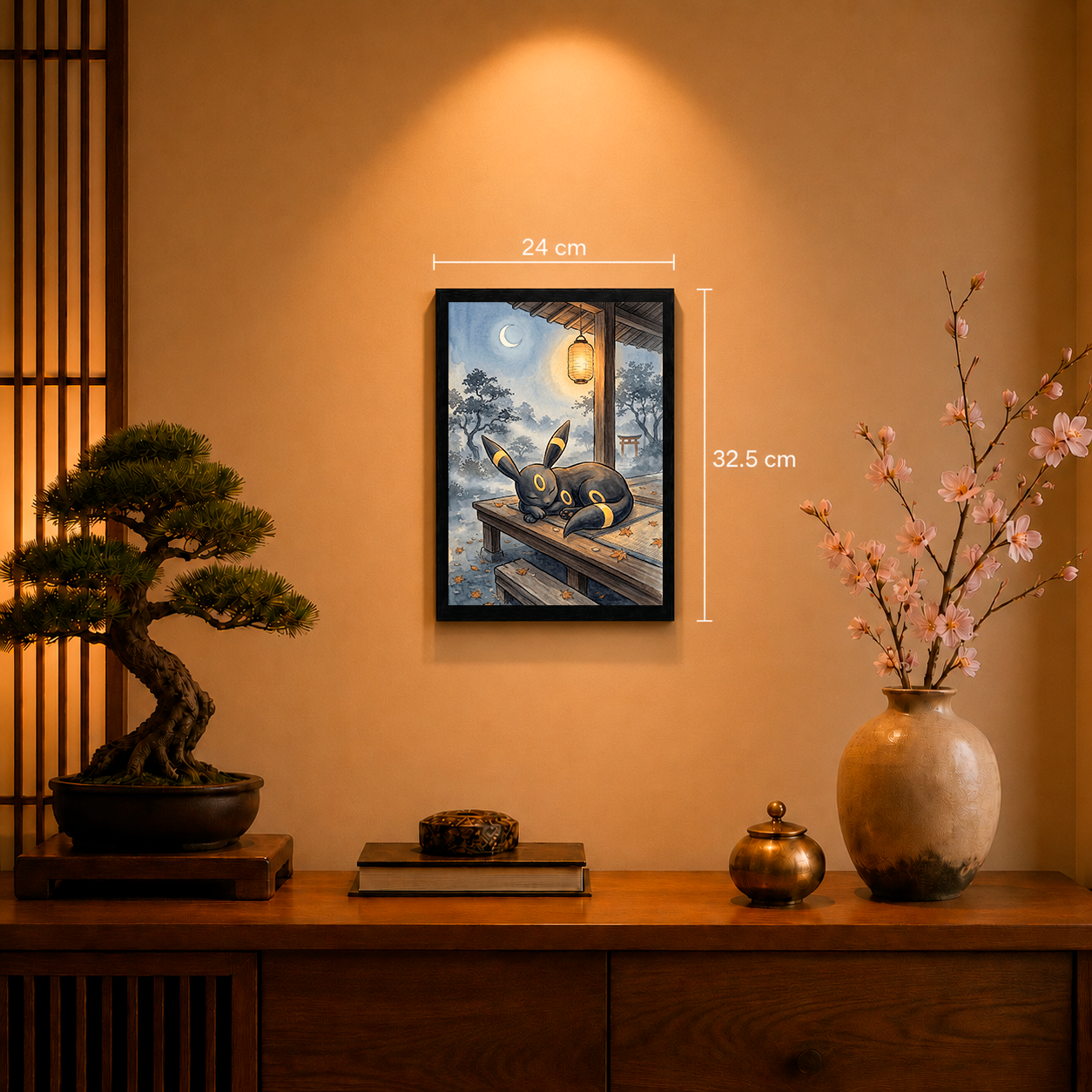 Cuadro Umbreon – Pokémon · Ilustración Japonesa